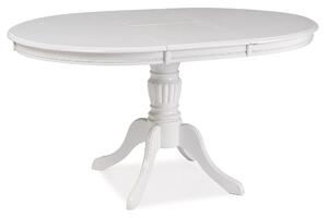 Masa vintage alba OLIVIA, 106/141X106X76 cm