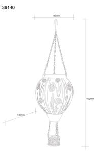 Globo 36140 - Decorațiune solară suspendată LED 12xLED/0,02W/3V IP44 balon zbură