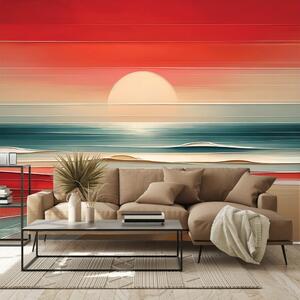 Tapet apus abstract peste ocean