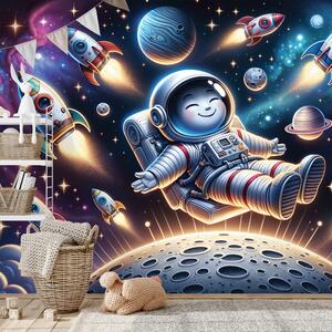 Fototapet astronaut vesel printre rachete
