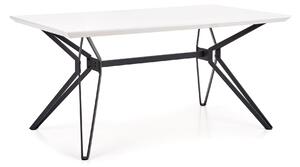 Masa PASCAL, alb/negru, 160x90x76 cm
