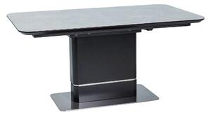 Masa PALLAS, gri cu efect de marmura/negru, 160/210x90x76 cm