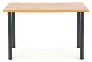 Masa MODEX 2, stejar/negru, PAL/otel, 120x68x75 cm