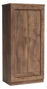 Dulap TEDY Typ T7, stejar lefkas, PAL melaminat, cu 2 usi, 90x57x190 c