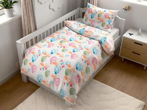 Lenjerie de pat din crep pentru patut Renforcé BALUNEA albă Dimensiune lenjerie de pat: 45 x 65 cm | 90 x 140 cm