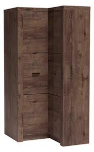 Dulap INFINITY 14, frasin inchis, PAL melaminat, cu 2 usi, 90/106x58/4
