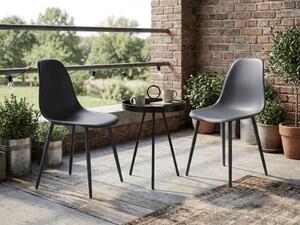 Set de gradina OSAKA SIRVON - 2 scaune si masa rotunda, antracit
