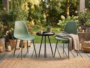 Set gradina OSAKA SIRVON - 2 scaune si masa rotunda, verde salvie