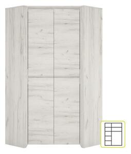 Dulap ANGEL tip 21, alb craft, PAL melaminat, cu 2 usi, 96x96x191 cm