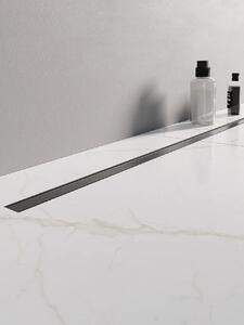 New Trendy Visio Slim Gunmetal Brushed rigolă liniară 80 cm OL-0093