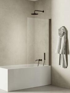 New Trendy New Soleo Gunmetal Brushed paravan cadă 70 cm o piesă periat/sticlă transparentă P-0139