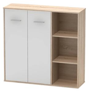 Dulap MAURUS NEW MA32, stejar sonoma/alb, PAL melaminat, cu 2 usi, 111