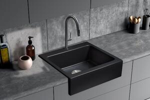 Berg Nova chiuveta din ceramica 66x62 cm negru BRN19C104