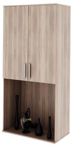 Dulap DUNAJ TIPUL5, stejar sonoma, PAL melaminat/metal, cu 2 usi, 90x4