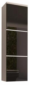 Dulap MASON BL 11, negru lucios/alb, DTD laminat, cu 3 usi si iluminar
