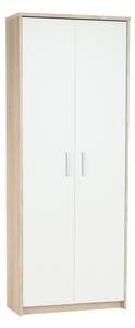 Dulap JOHAN 2 NEW 05, stejar sonoma/alb, DTD laminat, cu 2 usi, 73x34x
