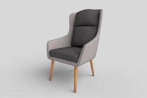 Scaun design scandinav Purio, gri, 67x75x103 cm