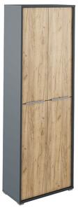 Dulap RIOMA NEW TYPE 05, gri grafit/stejar artisan, PAL melaminat, cu