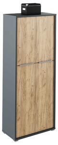 Dulap RIOMA NEW TYP 07, gri grafit/stejar artisan, DTD laminat, cu 4 u