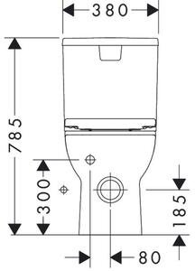 Hansgrohe GladeLake S wc compact cu capac alb 60313450