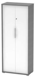 Dulap RIOMA NEW TIPUL 31, gri grafit/alb, DTD laminat, cu 2 usi, 75x38