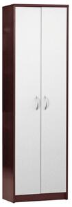 Dulap MECKI, wenge/alb, DTD laminat, cu 2 usi, 55x26x190 cm