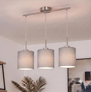 Brilagi - Lustru LED suspendat pe cablu NUBILA 3xE27/60W/230V, gri deschis