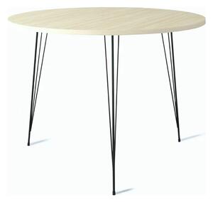 Masa SANDALF, stejar/negru, PAL melaminat/metal, 90x90x75 cm