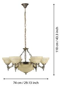 EGLO 85858 - Lustra cu lant MARBELLA 9xE14/60W