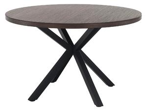 Masa MEDOR, stejar inchis/negru, 120x120x76 cm