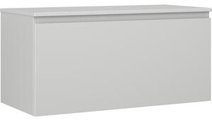 Mexen Orio, mobilier de baie 100 cm cu blat, 1 sertar, gri mat, 91A10-10047-1-BFC62