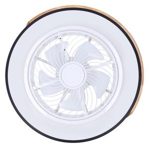 Brilagi-LED plafonieră LED dimabilă cu ventilator, 30W/230V, 3000-6500K, negru/stejar +telecomandă