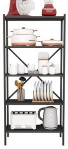 Biblioteca metalica cu 5 rafturi - culoare Antracit, 158x66x35