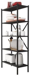 Biblioteca metalica cu 5 rafturi - culoare Antracit, 158x66x35