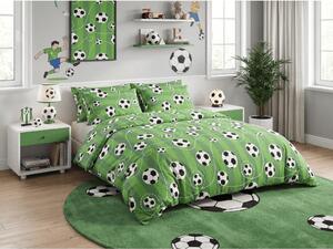 Lenjerie de pat policoton FOOTBALL TIME POLY verde Dimensiune lenjerie de pat: 70 x 90 cm | 140 x 200 cm