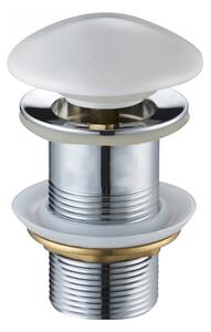 Dop de scurgere pentru chiuveta Mexen care se poate inchide ClickClack, fara preaplin, ceramica alba, 79910-25