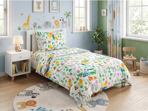 Lenjerie de pat pentru copii din bumbac JUNGLE DREAM colorata, 100% bumbac Dimensiune lenjerie de pat: 70 x 90 cm | 140 x 200 cm