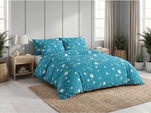 Lenjerie de pat Creponata NIGHT SKY POLY turcoaz Dimensiune lenjerie de pat: 70 x 90 cm | 140 x 200 cm