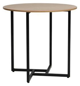 Masa ALTO II, stejar/negru, PAL laminat/metal, 80x80x76 cm