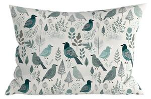 Fata de perna din policoton LEAFBIRD POLY 50x70 cm, alb-verde