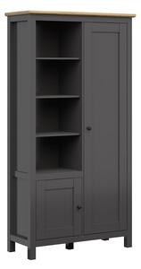 Dulap HESEN, gri grafit/stejar artisan, PAL melaminat, cu 2 usi, 106x4