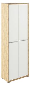 Dulap RIOMA TIP 05, stejar artisan/alb, DTD laminat, cu 4 usi, 75x38x2