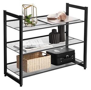 Raft pentru pantofi Model Stanley, Negru, 62x30x74 cm