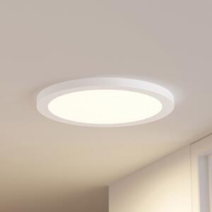 PRIOS Plafonieră LED Prios Aureka, detector de mișcare, Ø 33 cm, alb, Alb, Camera de zi / sufragerie, Aluminiu, Modern, Plafon rotund direct