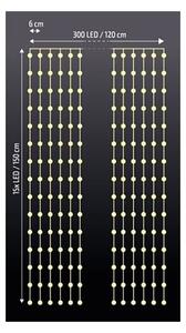 Perdea luminoasă de Crăciun cu LED/3xAA