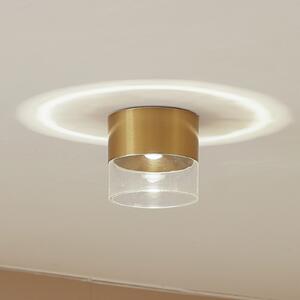 Plafonieră cu LED Lindby Dalila, auriu, Ø 10 cm, aluminiu