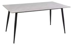 Masa RION, gri cu efect de marmura, ceramica/metal, 130x70x76 cm
