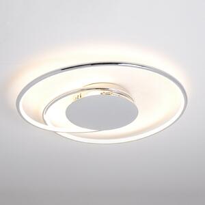 Lindby Plafonieră LED Joline, Ø 45 cm, cromată, metal, Metalic, Camera de zi / sufragerie, Metal, Modern