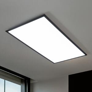 Lindby Panou LED Nelios, 120 x 60 cm, CCT, negru, metal, reglabil, Negru, Bucătărie, Plastic, Modern