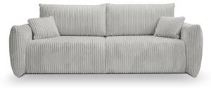 Canapea ~MILLORA~ extensibilă cu ladă de depozitare, material velur raiat catifelat, culoare cappuccino, 245 cm lungime Velur raiat catifelat Gri